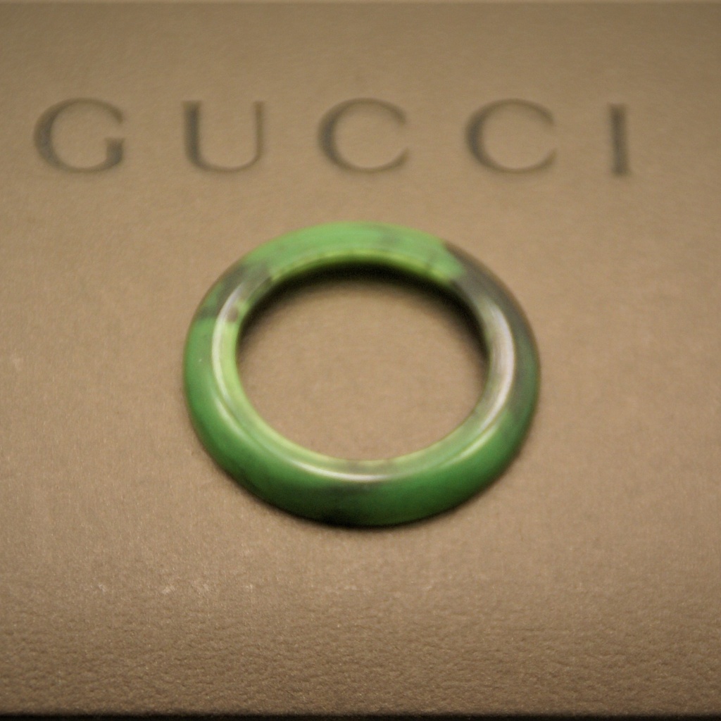 New Gucci Plastic Marble Bezel  Jade Green